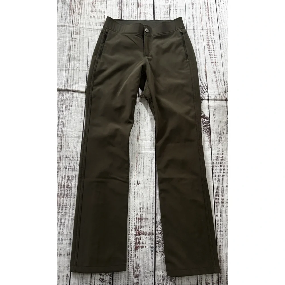 Kuhl Fleece Lined Frost Softshell Hiking Pants Olive Green NWOT Size 4 - Picture 3 of 10